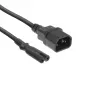 Cavo di alimentazione C14 - C7 nero 0,2 m ACT AK5248 250V 2,5A