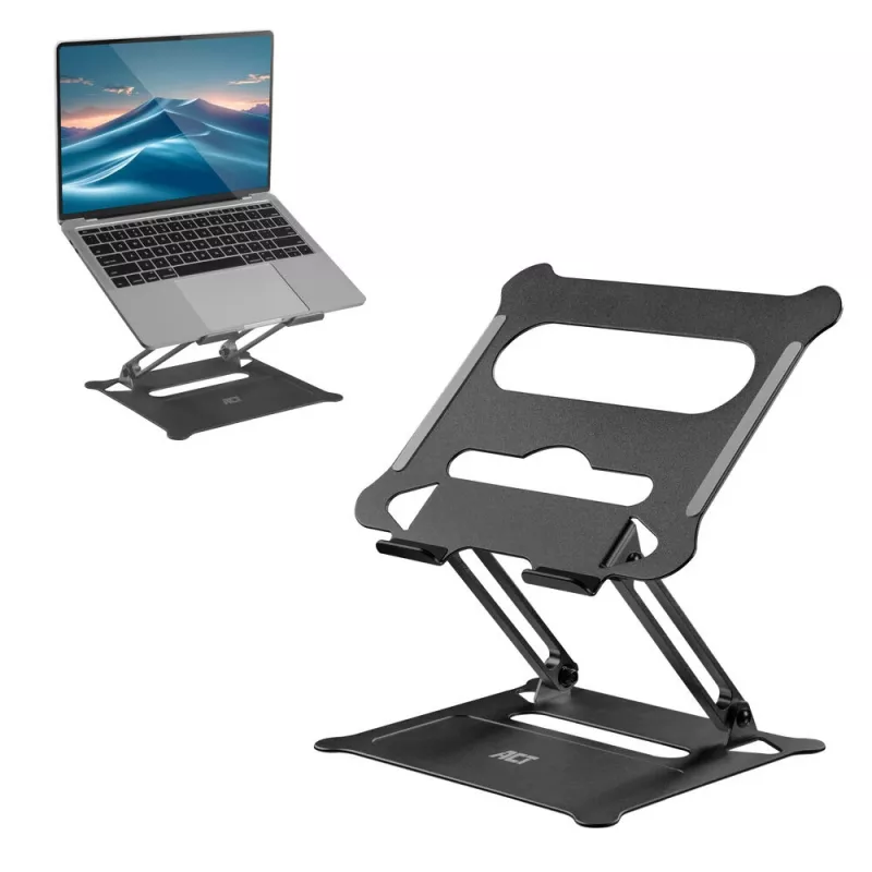 Supporto per laptop ACT AC8140 alluminio regolazione altezza continua nero