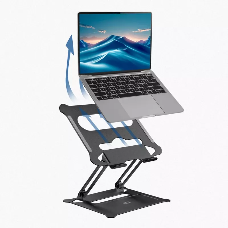 Supporto per laptop ACT AC8140 alluminio regolazione altezza continua nero
