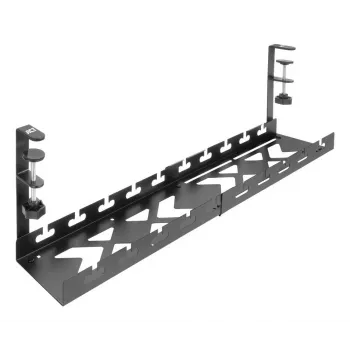 Vassoio portacavi estraibile sottoscrivania ACT 43–72 cm fissaggio a morsetto, acciaio, 728×130×190 mm, 5 kg
