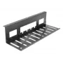 Canalina per gestione cavi sottoscrivania ACT 40 cm acciaio, dritta, portata 3 kg (B400×T140×H100 mm)
