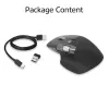 ACT AC5147 mouse wireless, Bluetooth/USB, clic silenzioso, 4800 DPI, grigio