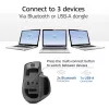 ACT AC5147 mouse wireless, Bluetooth/USB, clic silenzioso, 4800 DPI, grigio