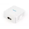 Gembird NCAC-2U5E-01 presa di rete da superficie, 2x RJ45 Cat5e, bianco