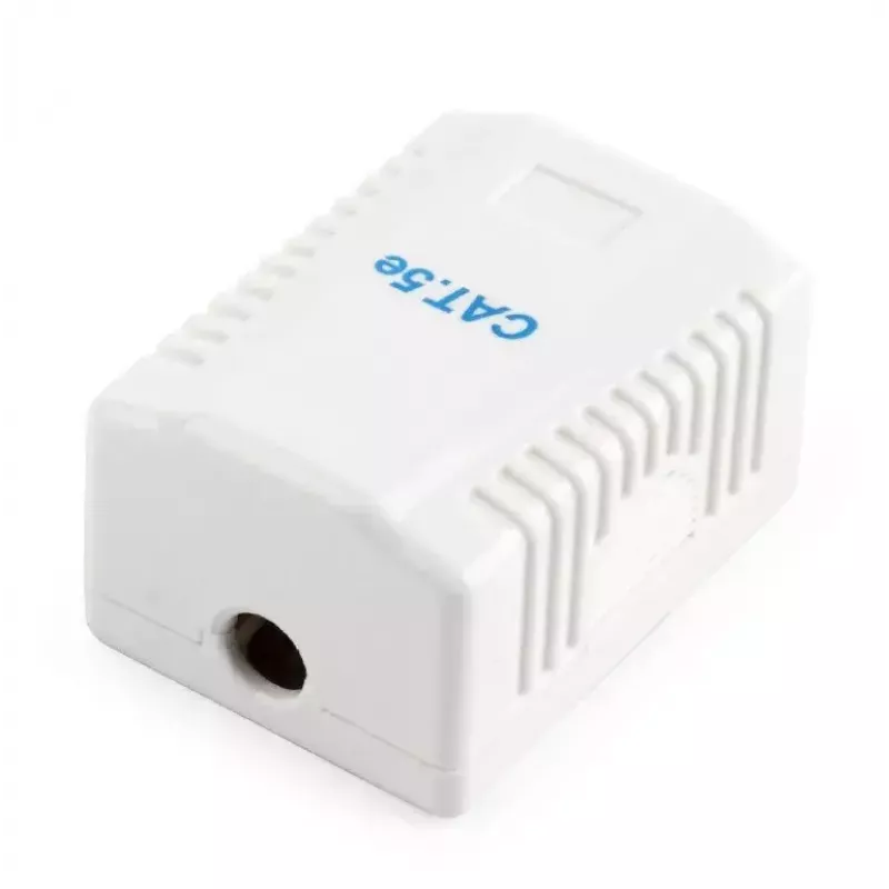 Gembird NCAC-1F5E-01 presa di rete schermata da superficie, 1x RJ45 Cat5e, bianco
