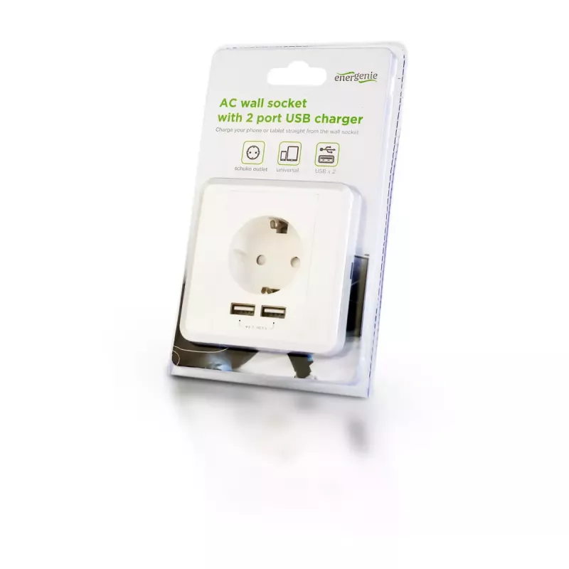 Presa 2 x USB EnerGenie EG-ACU2A2-01