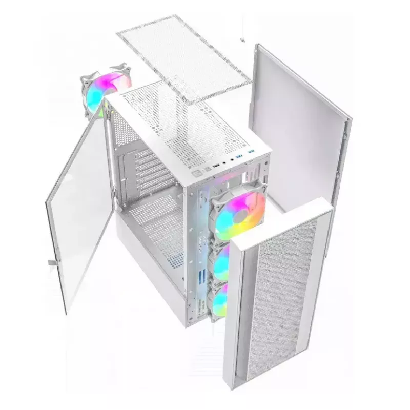 Case computer Fornax 4000 ARGB, ATX, bianco