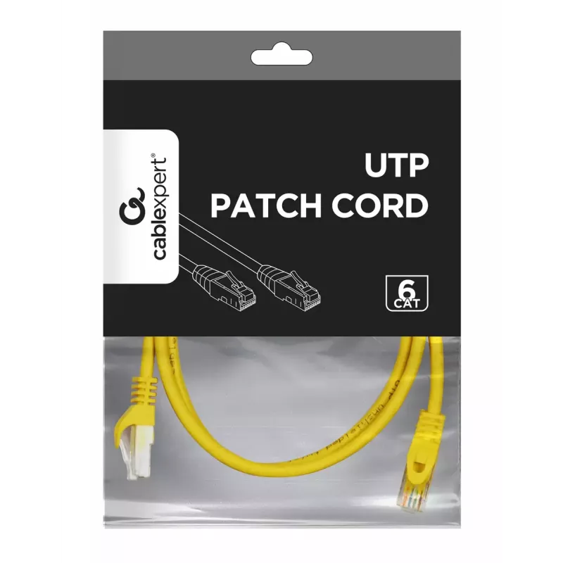 Cavo di rete Gembird PP6U-1.5M/Y RJ-45 Cat6 1,5 m giallo