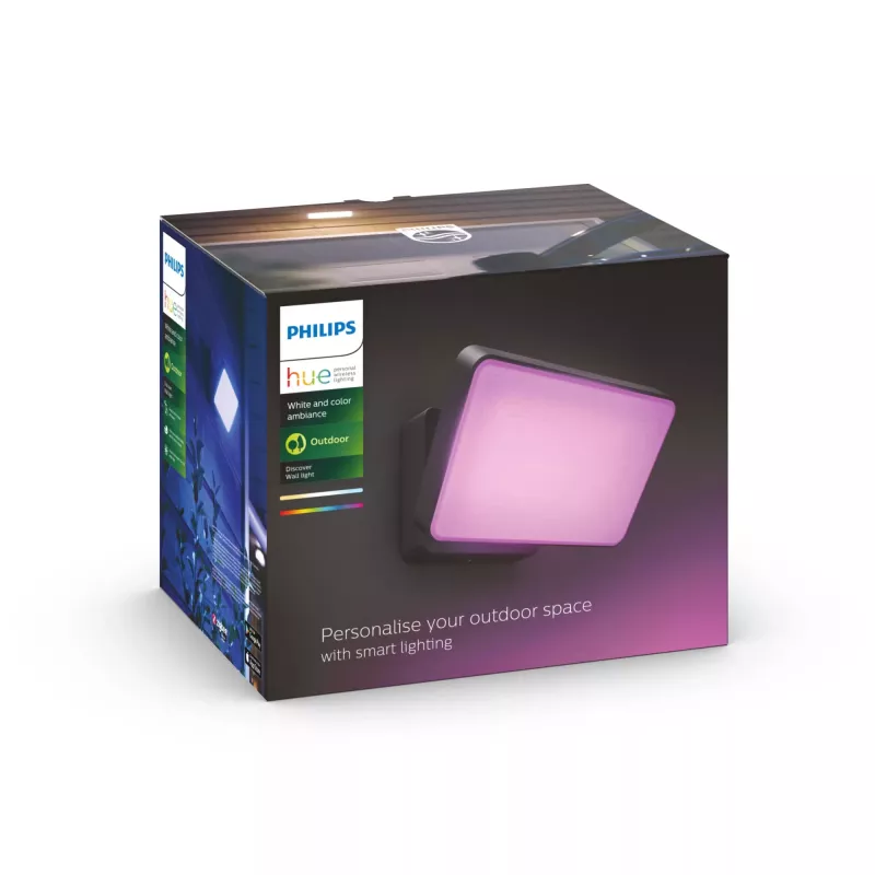 Lampada da parete intelligente Philips Hue Discover Outdoor Floodlight LED nero 24V
