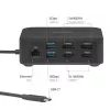 Docking station USB-C Quad DisplayLink CLUB 3D CSV-2542 — 2× DisplayPort 8K60Hz, 2× HDMI 4K60Hz, PD 100W, 2.5G Ethernet