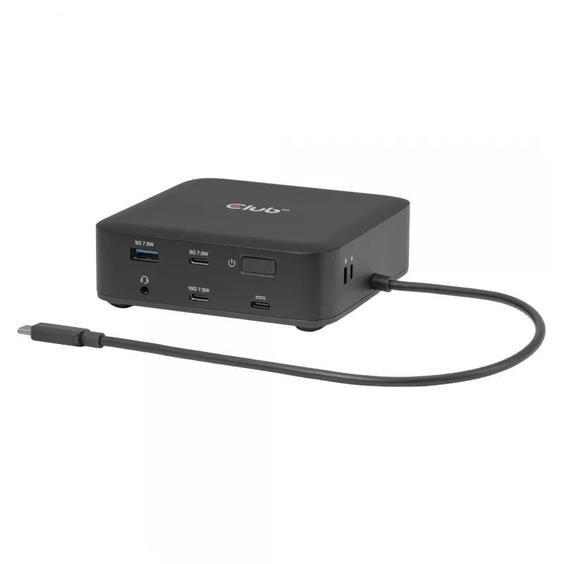 Docking station USB-C Quad DisplayLink CLUB 3D CSV-2542 — 2× DisplayPort 8K60Hz, 2× HDMI 4K60Hz, PD 100W, 2.5G Ethernet