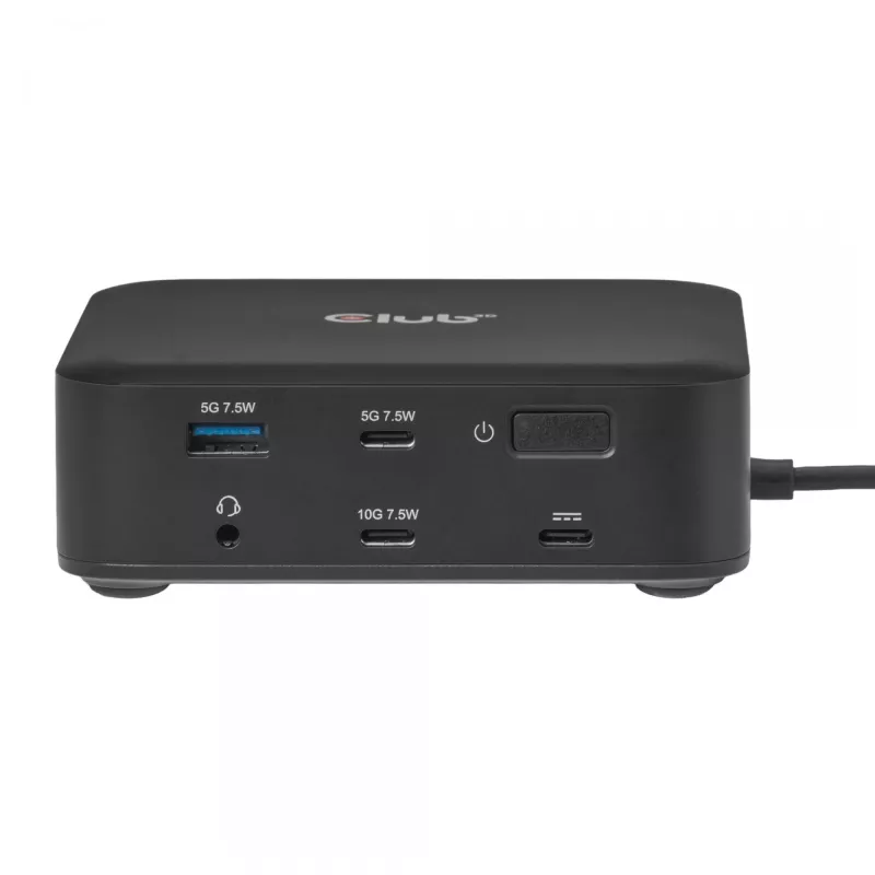Docking station USB-C Quad DisplayLink CLUB 3D CSV-2542 — 2× DisplayPort 8K60Hz, 2× HDMI 4K60Hz, PD 100W, 2.5G Ethernet