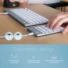 R-Go Tools tastierino numerico R-Go Numpad Break, tastierino numerico ergonomico con software per le pause, con filo, bianco