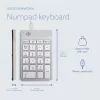 R-Go Tools tastierino numerico R-Go Numpad Break, tastierino numerico ergonomico con software per le pause, con filo, bianco