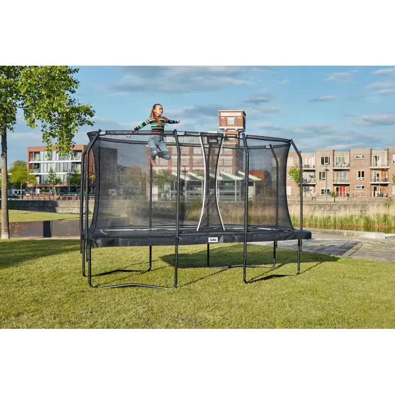 Trampolino fuori terra Salta Premium Black Edition rettangolare