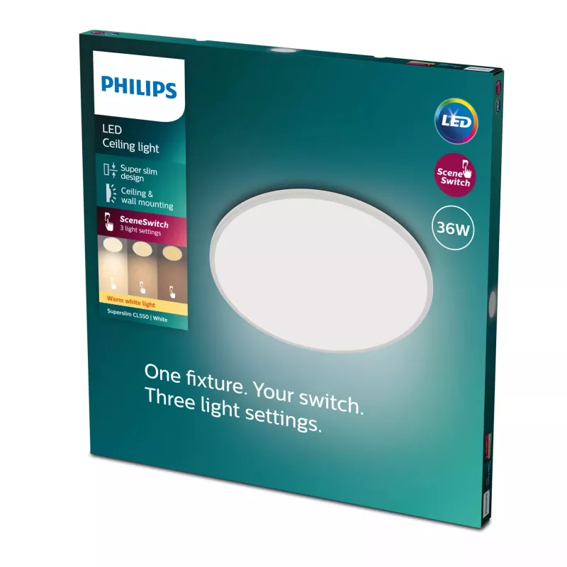 Plafoniera Philips Functional Super slim 36 W LED bianco rotonda