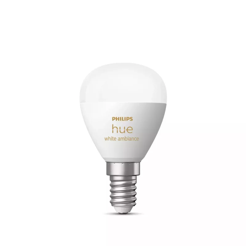 Philips Hue White ambience Lustre – E14 Smart Bulb, Smart Bulb, Bluetooth/Zigbee, bianco, LED, E14, P45
