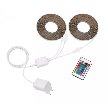 Set striscia LED RGB Philips, 30 m, 230 V, dimmerabile, IP20, con telecomando
