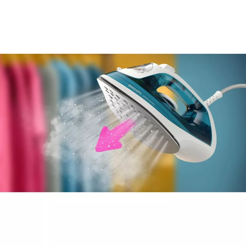 Ferro da stiro a vapore Philips DST2010/90 — 2000 W, serbatoio acqua 0,25 l, piastra antiaderente, cavo 1,9 m