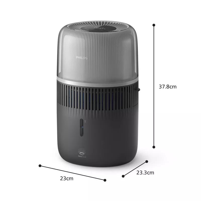 Umidificatore Philips serie 5000 HU5710/03 – umidificatore a vapore, 4,5 l, grafite
