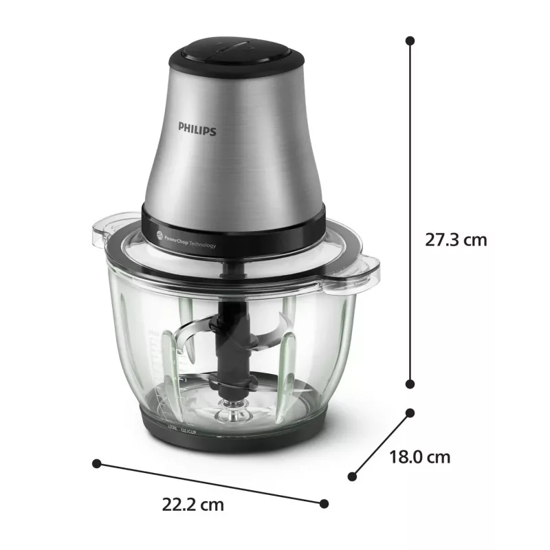 Philips serie 3000 HR1503/00 tritatutto elettrico 2 L 500 W acciaio inox