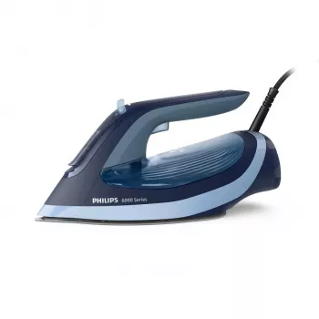Ferro da stiro a vapore Philips Serie 6000 DST6120/20 – 2600 W, piastra SteamGlide Plus, colpo di vapore 190 g/min, serbatoio acqua 0,3 l, 1,5 kg, blu