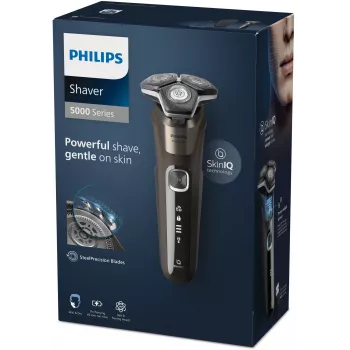 Rasoio elettrico Philips SHAVER Serie 5000 S5886/30 rasoio rotativo uomo trimmer nero, marrone
