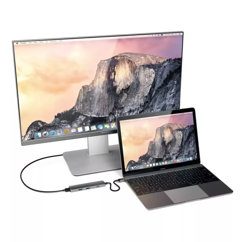 Dock per laptop/replicatore di porte Satechi ST-CMAM USB 3.2 Gen 1 Type-C, HDMI, USB-A, USB-C, grigio, alluminio