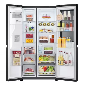 Frigorifero side-by-side LG InstaView GSGV81EPLL a libera installazione 635 L nero