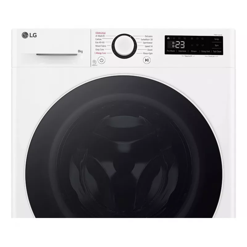 Lavatrice LG F2WR508S0W a carica frontale 8 kg 1160 giri/min nero, bianco