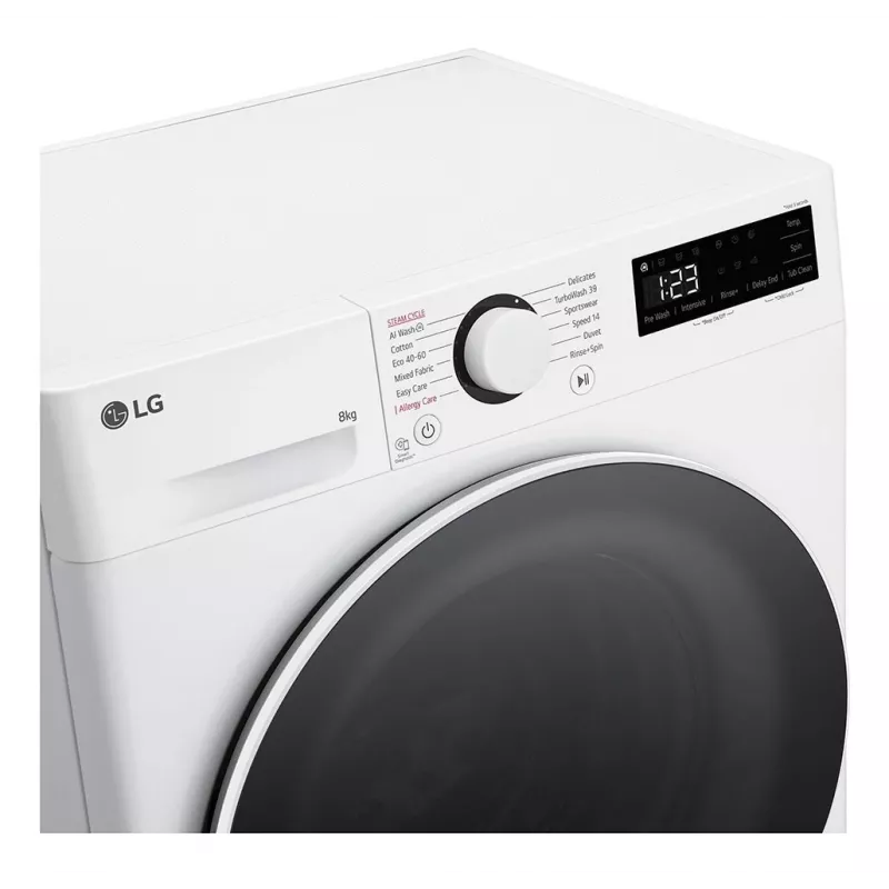 Lavatrice LG F2WR508S0W a carica frontale 8 kg 1160 giri/min nero, bianco