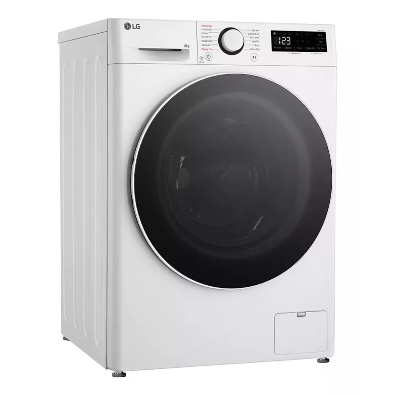 Lavatrice LG F2WR508S0W a carica frontale 8 kg 1160 giri/min nero, bianco