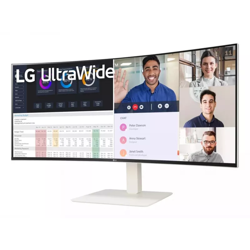 Monitor per computer LG 38WR85QC-W 96,5 cm (38 inch) 3840 x 1600 pixel UltraWide Quad HD LCD bianco