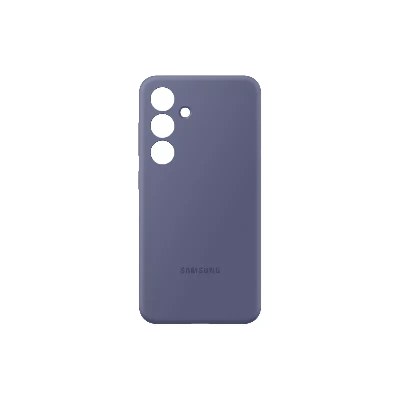 Custodia in silicone Samsung Galaxy S24 viola monocromatico