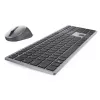 DELL Pro Plus tastiera e mouse - KM7321W - UK (QWERTY), Full-Size (100%), wireless, RF Wireless + Bluetooth, QWERTY, grigio, titanio, mouse incluso