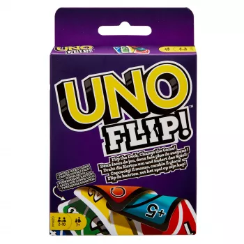 Giochi UNO FLIP gioco di carte con mazzo accessibile ai daltonici per bambini, adulti e serate di giochi in famiglia