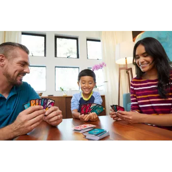 Giochi UNO FLIP gioco di carte con mazzo accessibile ai daltonici per bambini, adulti e serate di giochi in famiglia