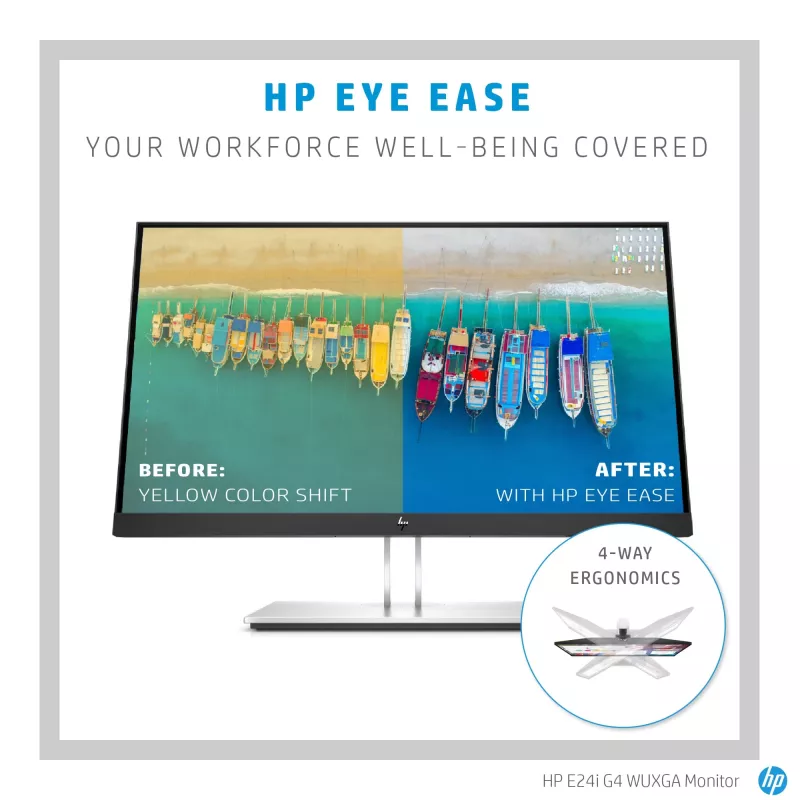 Monitor HP E-Series E24i G4 WUXGA, 61 cm (24 inch), 1920 x 1200 pixel, WUXGA, LCD, 5 ms, nero