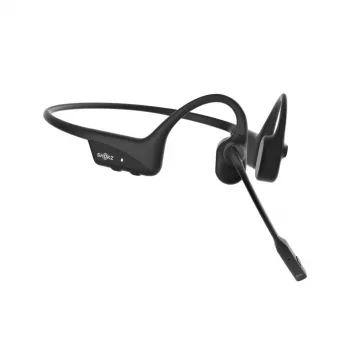 SHOKZ OpenComm2 2025 Upgrade cuffie wireless Bluetooth a conduzione ossea per videoconferenze con porta di ricarica USB-C | 16 ore di conversazione, portata 29 m, 1 ora di ricarica | Con microfono ad archetto con cancellazione del rumore, nero
