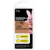 Batteria per apparecchi acustici Duracell 10, batteria monouso, zinco-aria, 1,45 V, 6 pz., 100 mAh, 4 anni