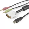 StarTech.com cavo KVM USB DVI 4-in-1 da 1,8 m con audio e microfono