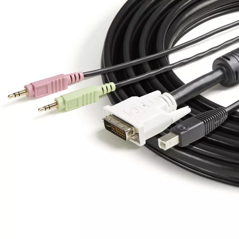 StarTech.com cavo KVM USB DVI 4-in-1 da 1,8 m con audio e microfono