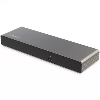 StarTech.com Thunderbolt 3 Dock – Docking station per laptop TB3 con doppio monitor 4K-6 a 60 Hz, DisplayPort, HDMI e VGA 1080p – 85 W Power Delivery e ricarica – 2x USB-A, Ethernet – Mac e Windows