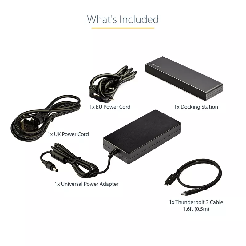 StarTech.com Thunderbolt 3 Dock – Docking station per laptop TB3 con doppio monitor 4K-6 a 60 Hz, DisplayPort, HDMI e VGA 1080p – 85 W Power Delivery e ricarica – 2x USB-A, Ethernet – Mac e Windows