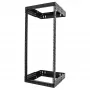 StarTech.com rack di rete a parete 24U 19 pollici – profondità regolabile 12–20 pollici rack open frame a 2 montanti per sala server per apparecchiature AV/dati/IT/comunicazione/computer/switch con gabbie e viti
