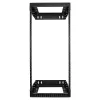 StarTech.com rack di rete a parete 24U 19 pollici – profondità regolabile 12–20 pollici rack open frame a 2 montanti per sala server per apparecchiature AV/dati/IT/comunicazione/computer/switch con gabbie e viti