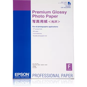 Carta fotografica lucida premium Epson, DIN A2, 255 g/m², 25 fogli