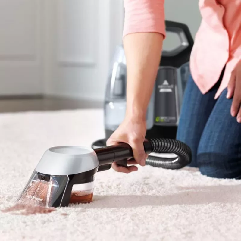 Bissell SpotClean Pet Plus macchina lavatappeti a secco e liquido nero, trasparente