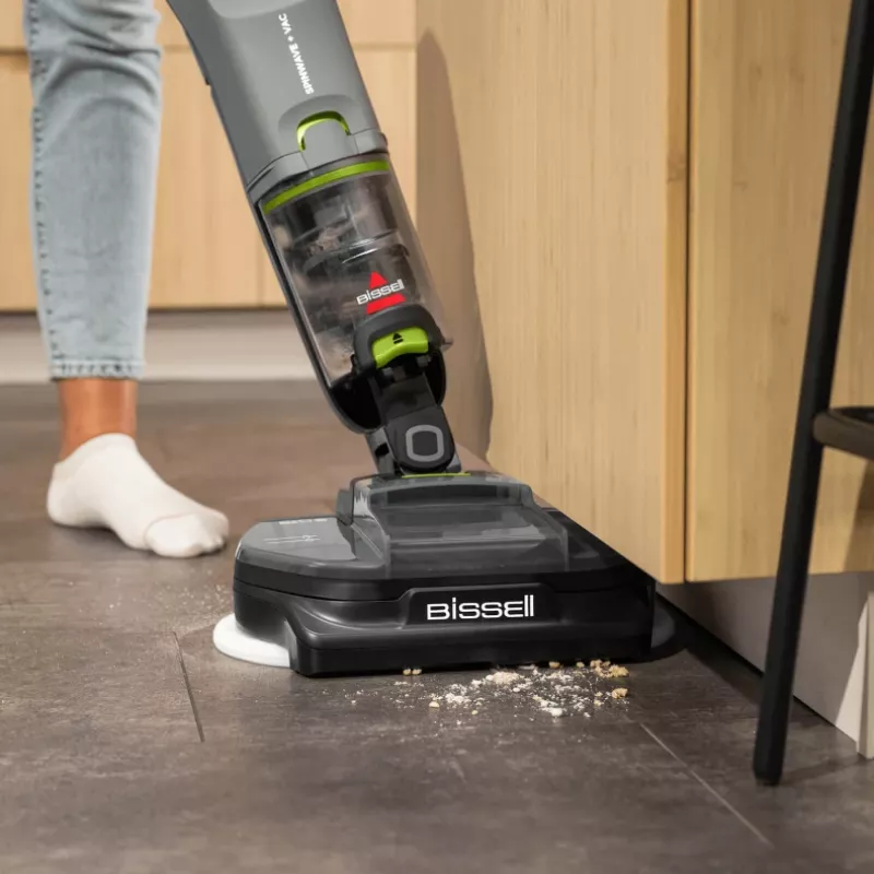 Bissell SpinWave + Vac Pet Pro scopa elettrica a bastone batteria a secco e liquido a vortice sacchetto 0,4 l nero, grigio