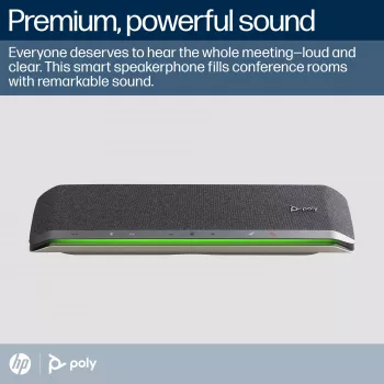 HP Poly Sync 60 speakerphone certificato Microsoft Teams, argento, RoHS, Federal Communications Commission (FCC), CE, 37 mm, 116 mm, 394 mm, 1 kg